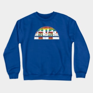 Brooklyn Nets Concept Logo Rainbow Skyline Pride NBA Vintage Distressed Crewneck Sweatshirt